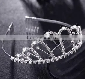 Wedding Bridal Tiara Rhinestone Silver Crystal Crown photo-2