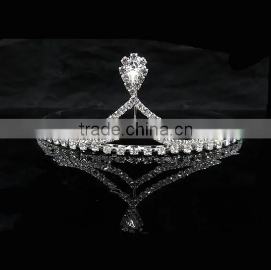Best Selling Wholesale Wedding Hair Jewelry Crystal Crown Headband For Sale photo-4