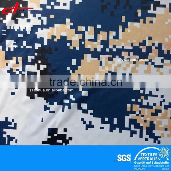 Soft Handfeeling Camouflage Printed Knitted Fabric for Men's T-shirt photo-2