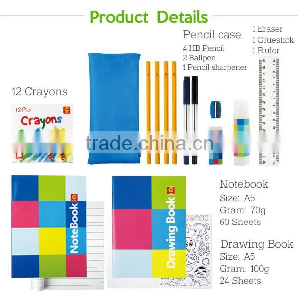 Custom Children Stationery Set Wholesale School Bags Supply for Primary photo-4