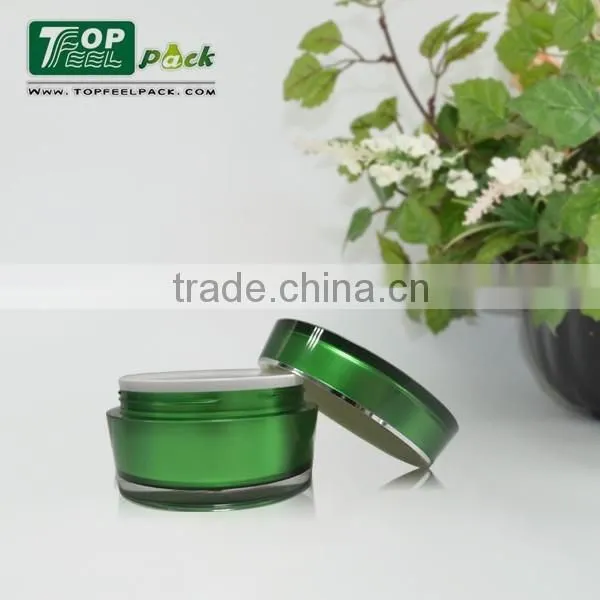 15g 30g 50g Crystal Blue Plastic Screw Cap Jar for Cosmetic Cream Bottle photo-4