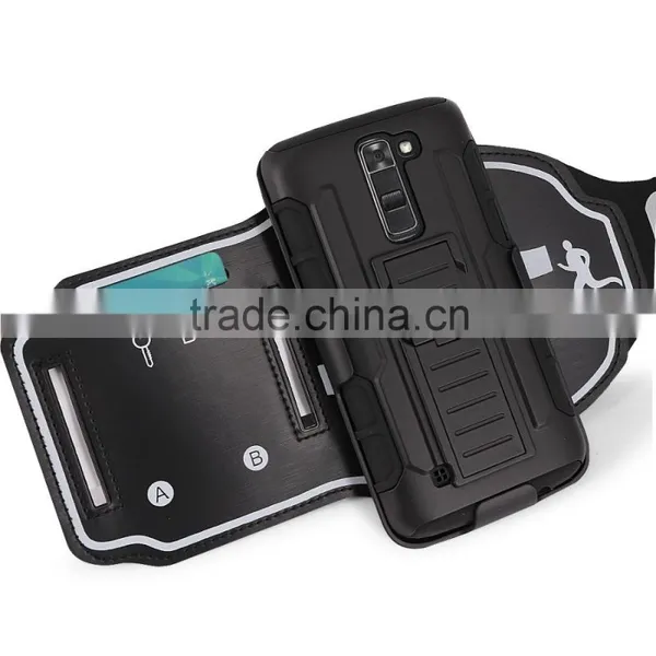 Sweatproof and Detachable Sports Armband,key and Credit Card Holder Dual Layers Protective for LG K7 photo-4