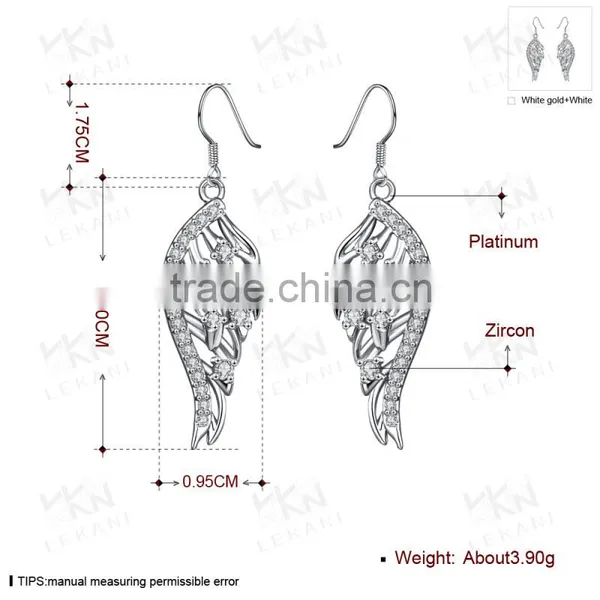 2015 Charming Feather Shape Fashion Gold Earring Designs New Model Earrings photo-4