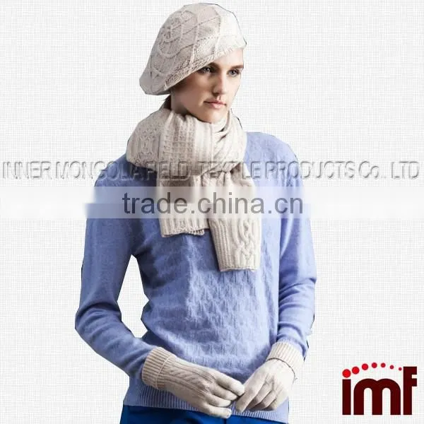 Cashmere Knit Beret Pattern Hat photo-2