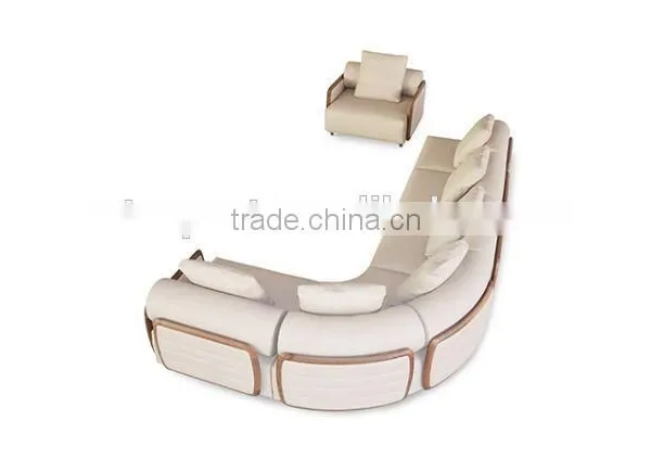 Modern Design U Shaped Sectional Sofa Set Designs and Prices White Leather Sofa Quality Choice Most Popular photo-3