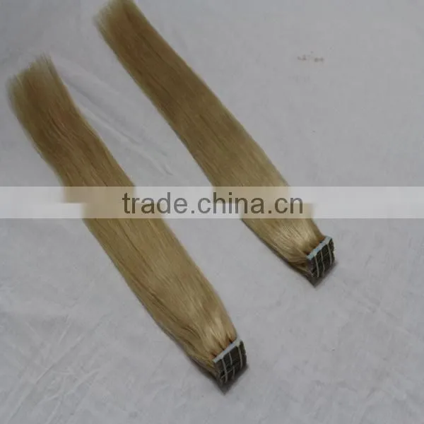 Factory Price Cheap White Russian Hair Tape Hair Extensions photo-4