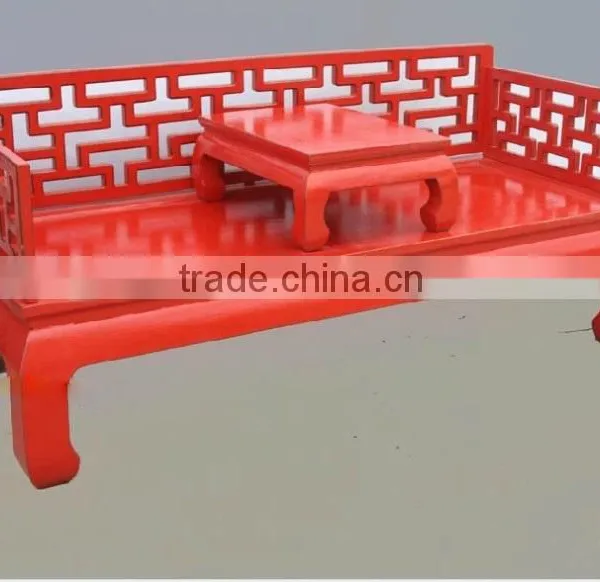 Home Furniture, Oriental Antique Luohan Bed Furniture, photo-3