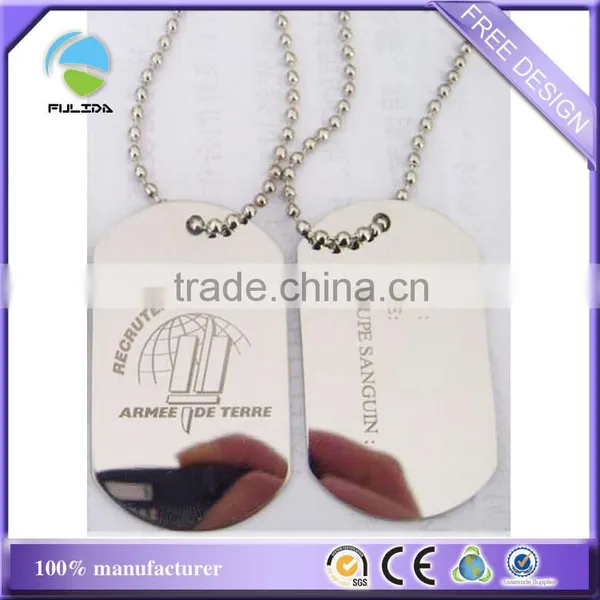 Custom Metal Zinc Alloy Brass Dog Tag Keychain With 80cm Chain photo-2