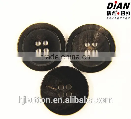 2016 Big Size Button for Coats Horn Button Big Size Black Color Customized photo-2