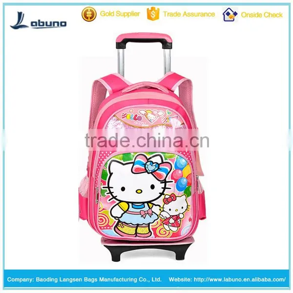Chinese New Design Kids School Bag With Wheels for Girls Trolley Bag for School Most Popular photo-5