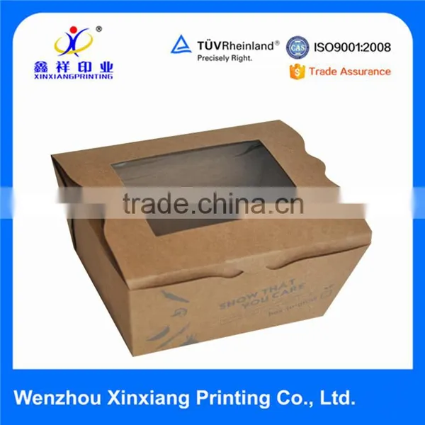 Custom Food Packaging Kraft Salad Box With Window for Take Away photo-4