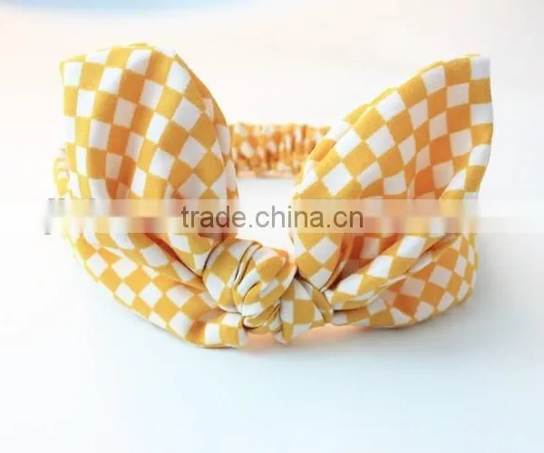 2016 New Premium Graceful Lovely Plain Rabbit Ear Bowknot Fabric Rabbit Headband for Babies photo-6