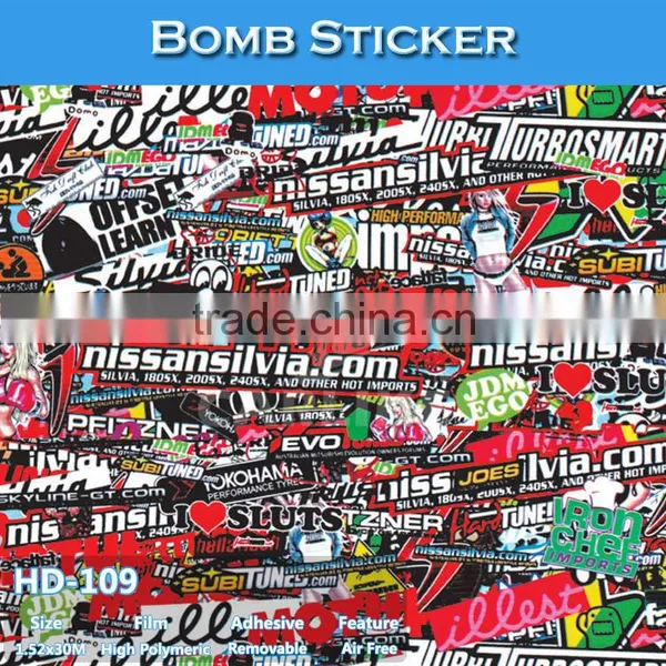 HD-114 CARLIKE Car Wrap Film Sticker Bomb Camouflage Vinyl photo-6