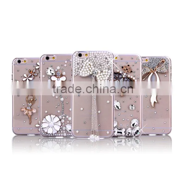 China Manufacturer OEM ODM Phone Case for Iphone 6 Dimond Frameplastic Back Cover Case for photo-3