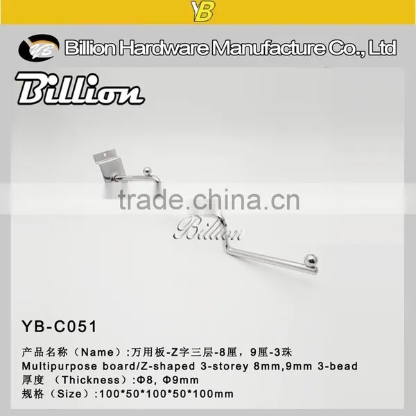 Security Zinc Plated Slatwall Metal Display Hook,slatwall Supermarket Hook/slatwall Panel Hook photo-4