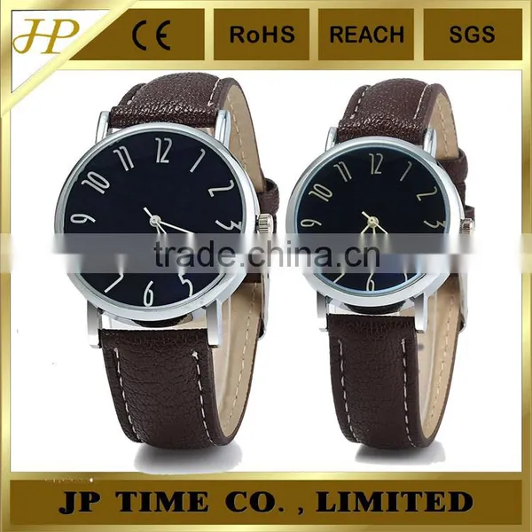 Business Quartz Leather Band Alloy Case New Couple Lover Wrist Watch photo-5