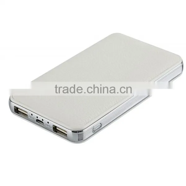 Nice Desing Leather Cover Powerbank 10000mAh Slim Polymer Power Bank High Capacity 8000mAh Fashion photo-4