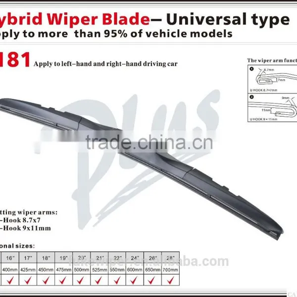 CARALL Car Accessories Hybrid Front Windshield Wiper Blade T181 photo-2