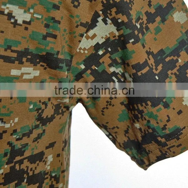 Camouflage Wargame Wear T-shirt Army Military Cotton T-shirt photo-4