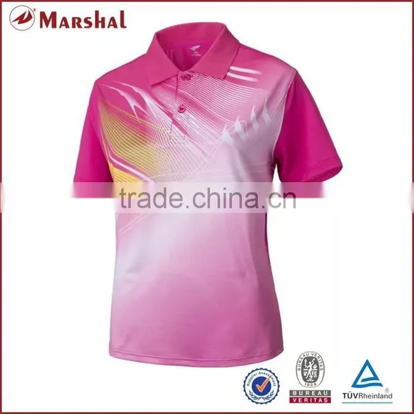 Badminton Sports Jersey New Model Cheap Women Colorful Polo Shirt Designs photo-2