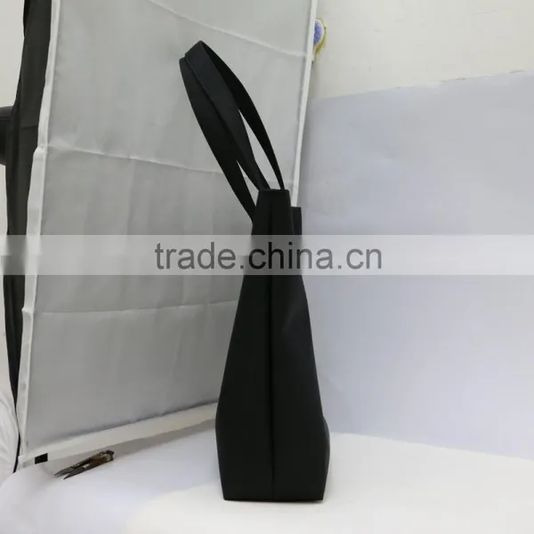Best Selling High Quality Black Shopping Bag Portable Recyclable Shopping Cotton Bag photo-2