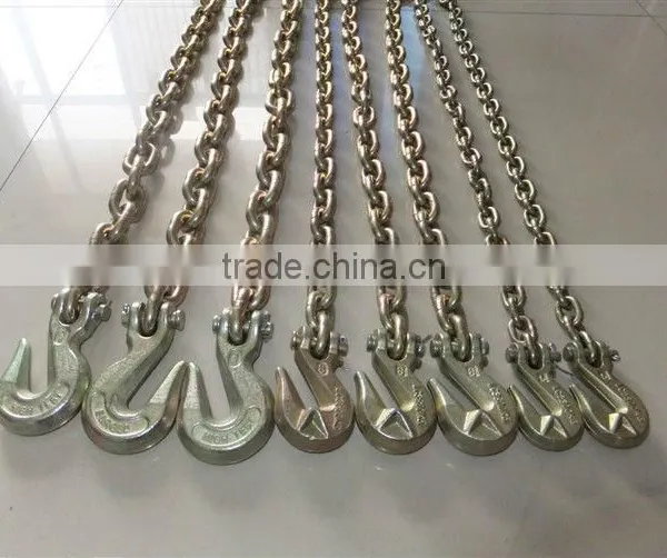 Industrial Alloy Steel G80 Lifting Chains With Hooks