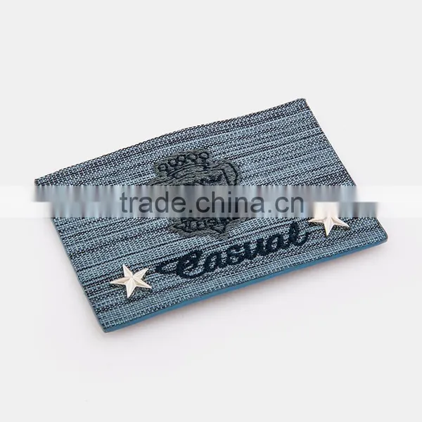 Branded Leather Patch Jeans Leather Patch With Metal photo-2