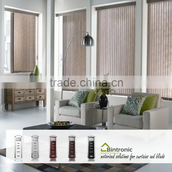 Bintronic Taiwan Rooom Window Treatments Motorized Vertical Blinds Aluminium Alloy Curtain Rail Track photo-2