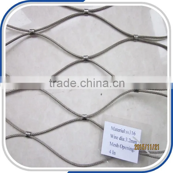 304/316L Ferruled Stainless Steel Wire Rope Mesh for Zoo Bird Cage Quality Choice photo-5