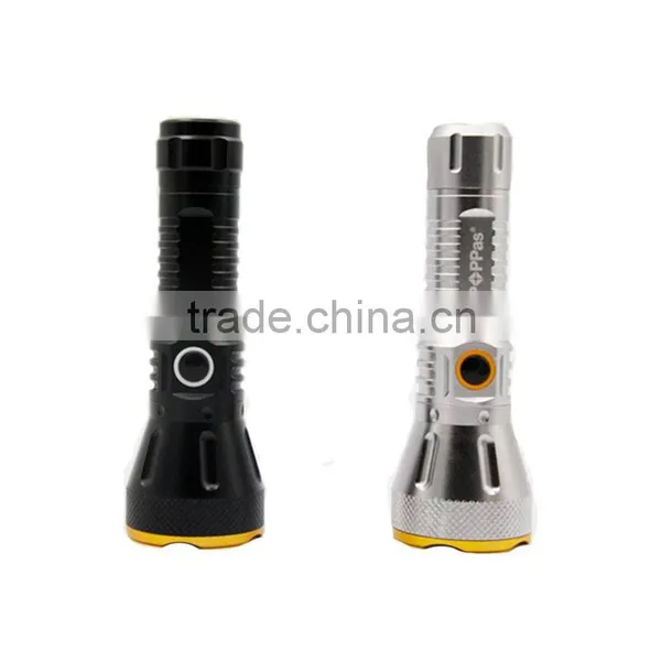 POPPAS F38 10W T6 LED 18650 Battery Bright Most Powerful Aluminium Rechargeable LED Flashlight Torch photo-5