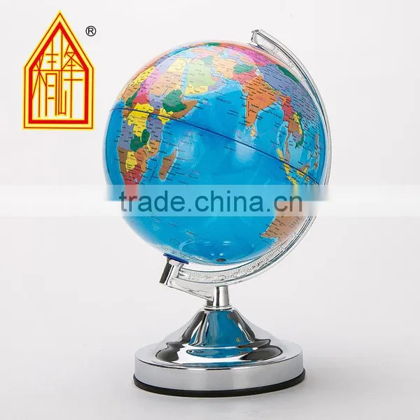 8 Inch(20cm) Plastic World Globe Metal Base Silver/Gold Color Available photo-5