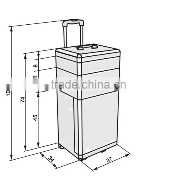 2016 Wholesale Large Capacity Aluminum Trolly Case for Salon Quality Choice photo-5