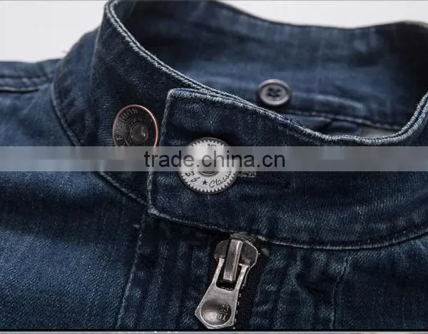 2016 Hot Sale Jeans Wholesale Windbreaker Denim Jacket photo-3