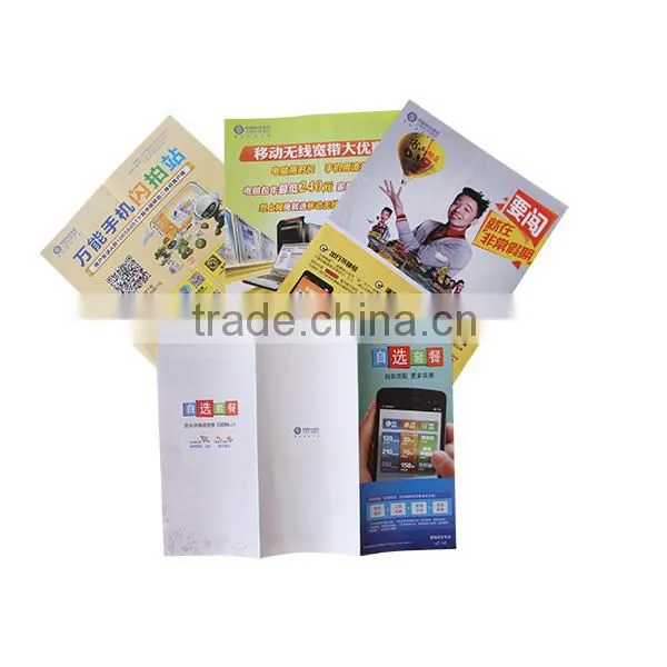 New Film Laminated Art Paper Custom Accordion Fold Brochure photo-3