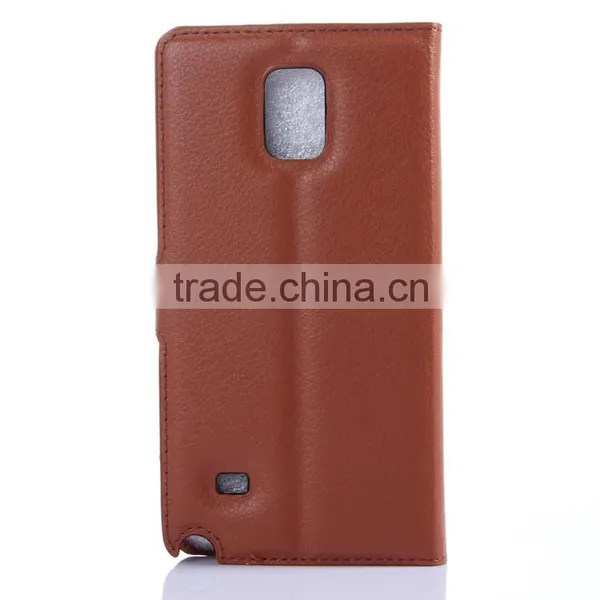 Wholesale Folio Stand Case PU Leather Flip Cover With Wallet for Samsung GALAXY Note4 photo-4