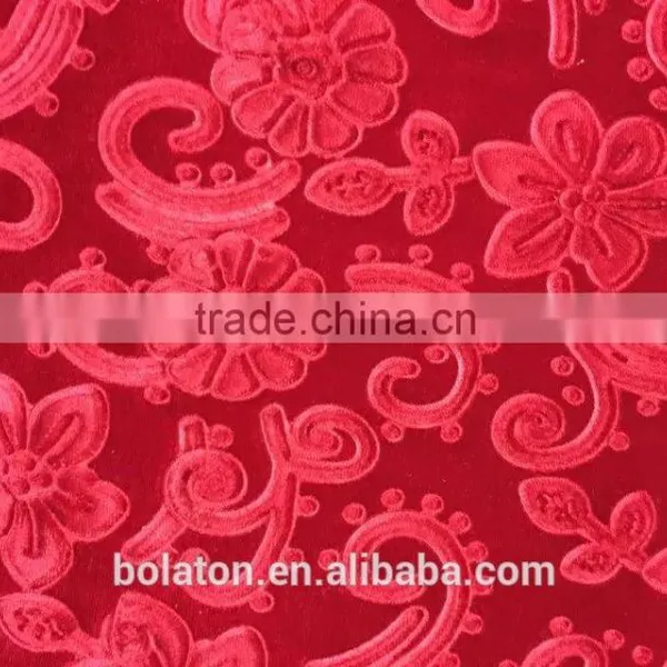 Red Flower 3D Emboss Velvet for Winter Loose Dress/for Evening Dress photo-4