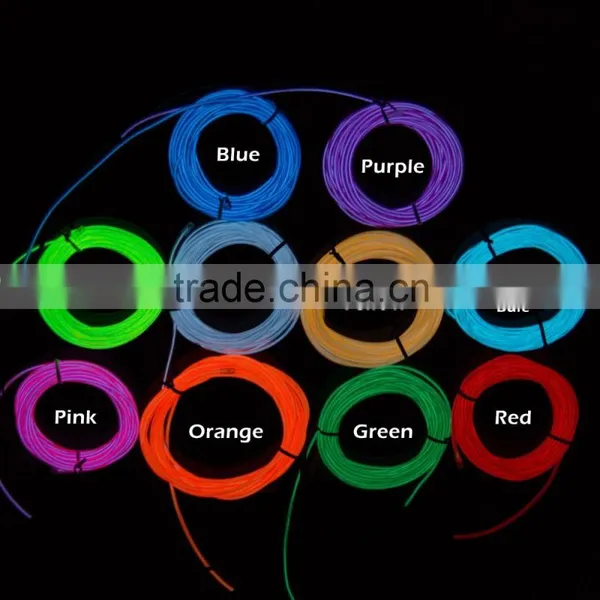 3M Flexible Neon Light Glow EL Wire Rope Car Party Different Colors photo-2