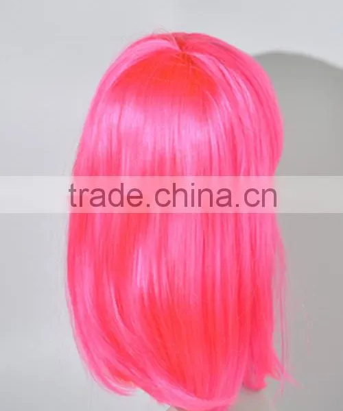 Synthetic Pink Straight Wig With Bangs Cosplay Wig N306 photo-3