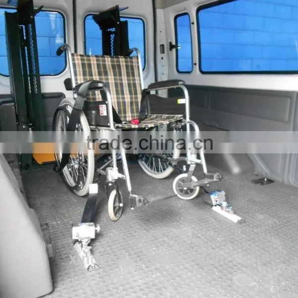 X-801-1 Surface Wheelchair Restraint System Locked in Notched Tracks photo-2
