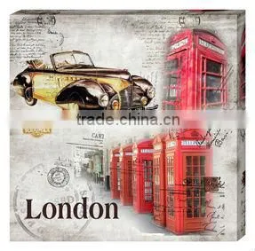 Famous London postbox and classiccar fine art