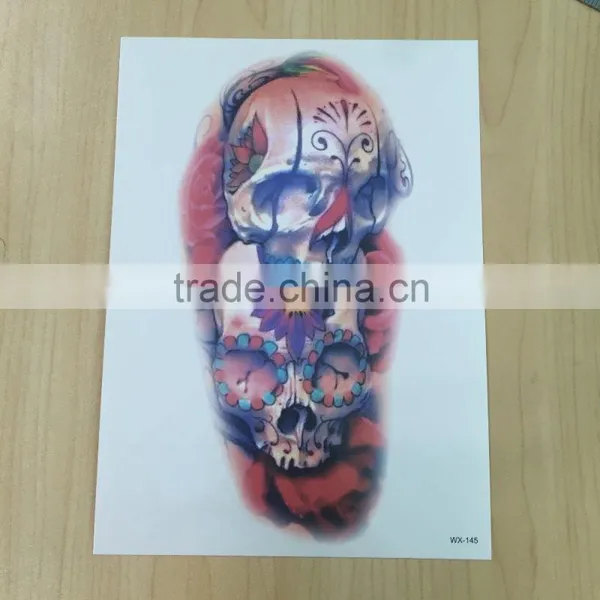 A5 Sheet Traditional Tattoo Sleeve Sticker Adult Men Temporary Big Tattoo