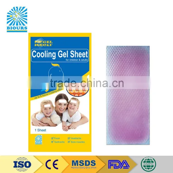 Japanese Hydrogel Headache Fever Cooling Patch Manufacturer Supply ISO Certification
