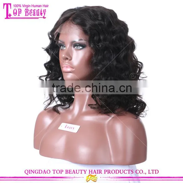 Bleached Knots 14 Inch Bob Style Glueless Full Lace Wigs Brazilian Virgin Human Hair Wig Lace Front Short Bob Wigs photo-3