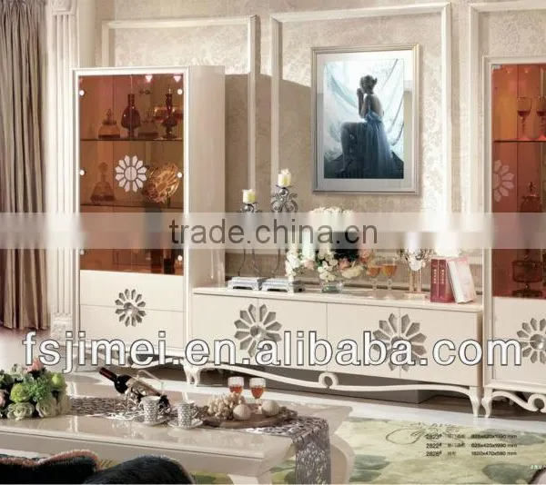 Modern MDF Panel High Glossy Shining White Wall Unit