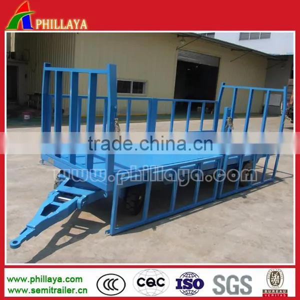 2 Axles Farm Trailers / Flatbed Mini Side Wall Drawbar Semi Trailer photo-6