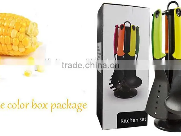 HF-217 7pcs New Designed Practical Colorful Nylon Kitchen Cooking Utensils Set photo-6