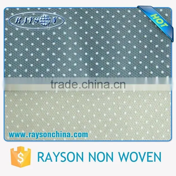 Import and Export Trade Polypropylene White Dotted Anti / Non Slip Fabric