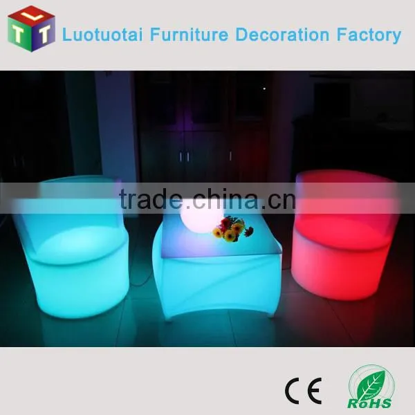 Illuminated Commercial Led Furniture /led Dining Table & Chair Set photo-5