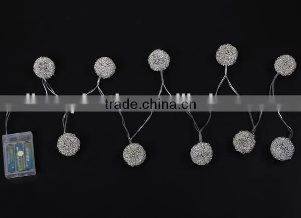 Christmas Led Light Battery Operated Led String Lights Aluminium Ball photo-4