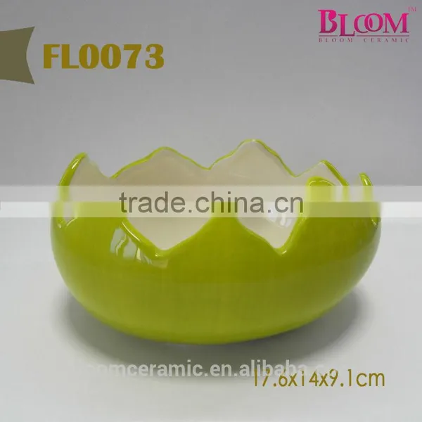Indoor Egg Shaped Ceramic Flower Pot photo-3